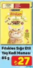 FRİSKİES SIĞIR ETLİ YAŞ KEDİ MAMASI 85 G